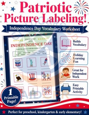 Independence Day Vocabulary Worksheet