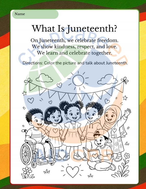 Juneteenth Coloring Page