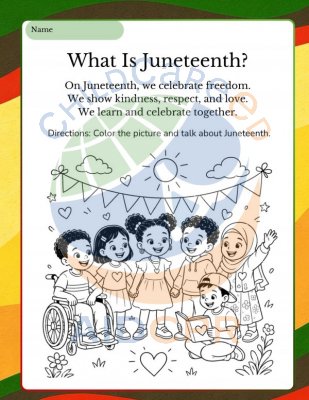 Juneteenth Coloring Page