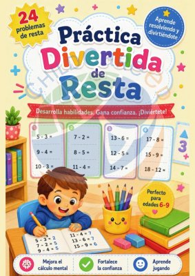 Tarjetas de Tareas: Problemas de Resta