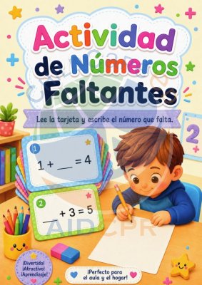 Tarjetas de Tareas: N&uacute;meros Faltantes