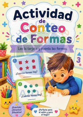 Tarjetas de Tareas: Conteo de Formas