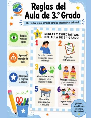 Reglas y Expectativas del Aula de 3.&ordm; Grado