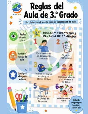 Reglas y Expectativas del Aula de 3.&ordm; Grado