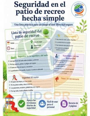 Lista de Verificaci&oacute;n de Seguridad del &Aacute;rea de Juegos