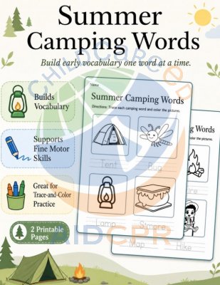 Summer Camping Words