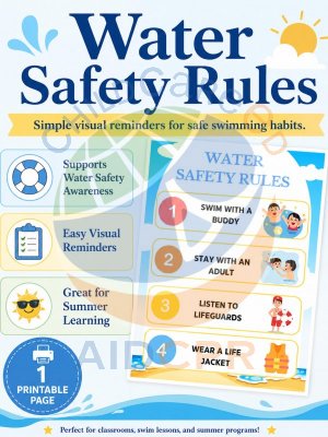 Water Safety Rules Poster