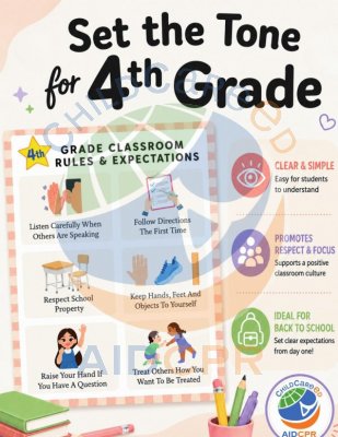 4th Grade Classroom Rules & Expectations Poster