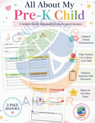 All About My Pre-K Child: Family Information Form