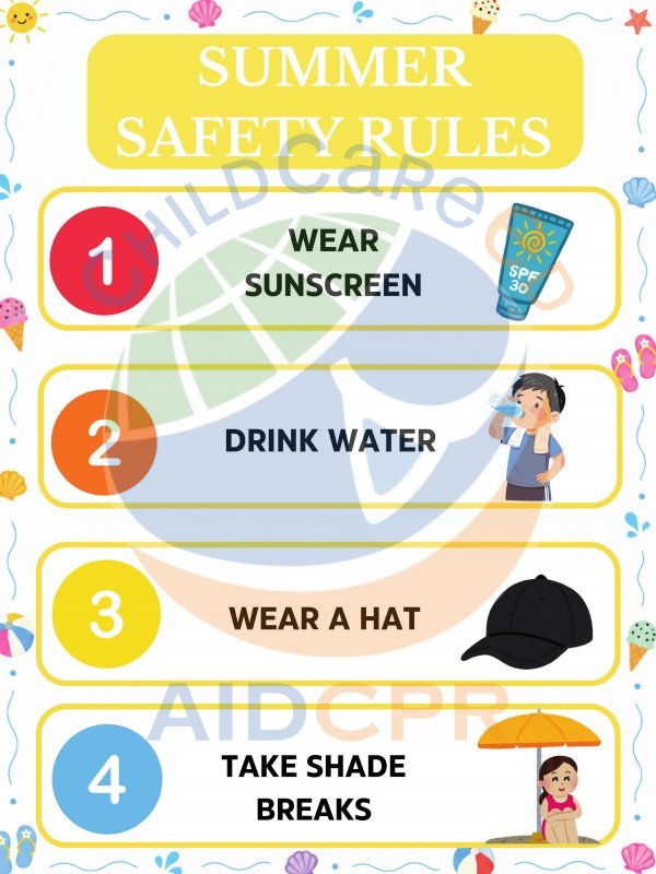 Summer Safety Rules Poster
