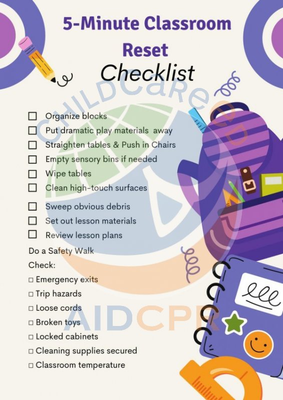 5-Minute Classroom Reset Checklist