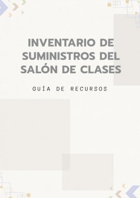Inventario de Suministros del Sal&oacute;n de Clases