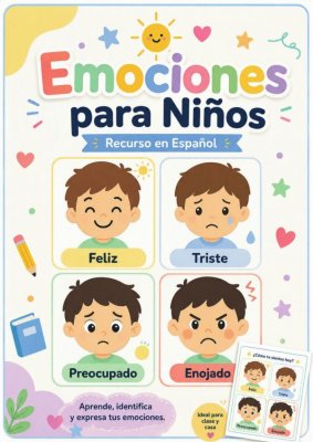 Emociones para Ni&ntilde;os: Recurso en Espa&ntilde;ol