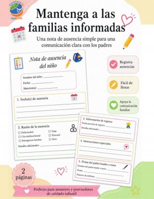 Nota de Ausencia del Ni&ntilde;o/a