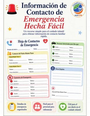 Informaci&oacute;n de Contacto de Emergencia Hecha F&aacute;cil