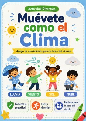Mu&eacute;vete Como el Clima: Paquete de Actividades del Tiempo