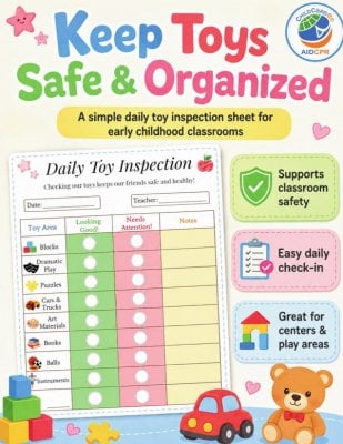 Daily Toy Inspection Checklist for Child Care