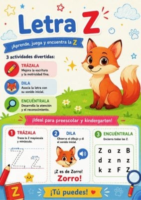 Letra Z: Aprende, Juega y Encuentra