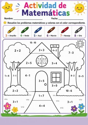Actividad de Matem&aacute;ticas: Casita en el Jard&iacute;n