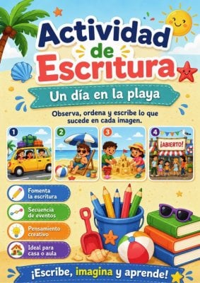 Actividad de Escritura: Un D&iacute;a en la Playa