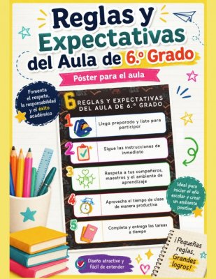 Reglas y Expectativas del Aula de 6.&ordm; Grado