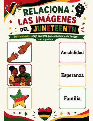 Relaciona las Im&aacute;genes del Juneteenth