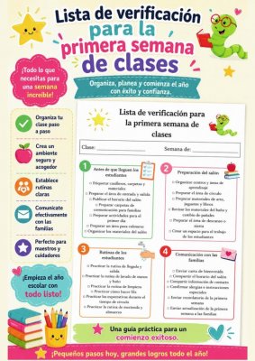 Lista de Verificaci&oacute;n para la Primera Semana de Clases