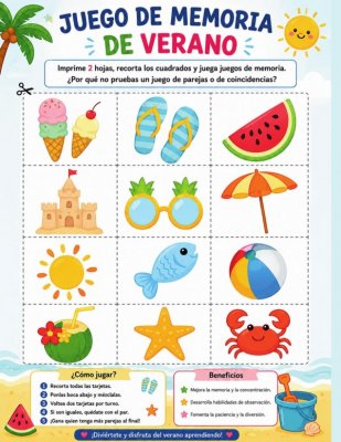 Juego de Memoria de Verano