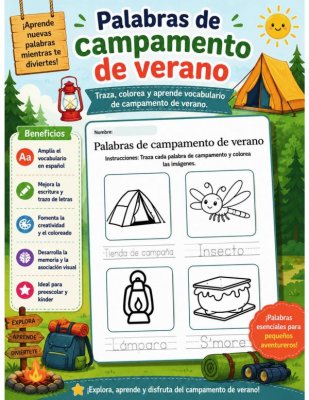 Palabras de Campamento de Verano