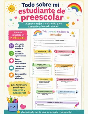 Todo Sobre Mi Estudiante de Preescolar