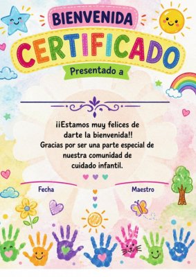 Certificado de Bienvenida