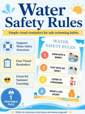 Water Safety Rules Poster