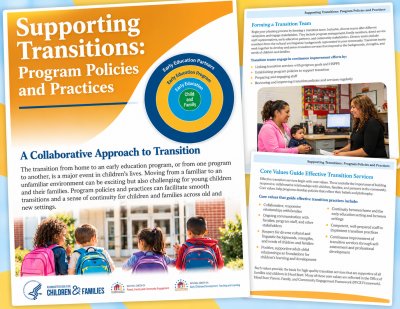 Program policies to support transitions (Mixed ages, Curriculum)