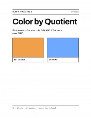 Color by Quotient: Division Practice