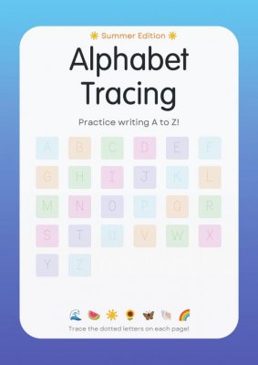 Summer Alphabet Tracing: A to Z Practice Pack