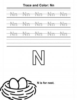Trace & Color the Alphabet N&ndash;Z | Letter Tracing & Fine Motor Worksheets