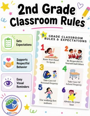 2nd Grade Classroom Rules & Expectations Poster