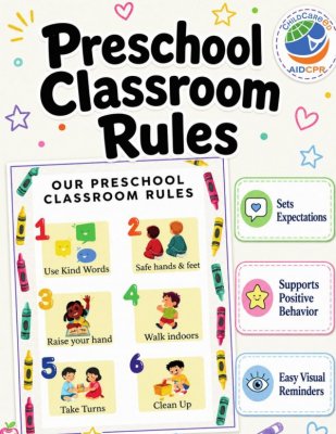 Preschool Classroom Rules Poster