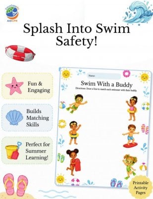 Swim With a Buddy: Water Safety Matching Activity