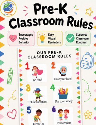 Pre-K Classroom Rules Poster