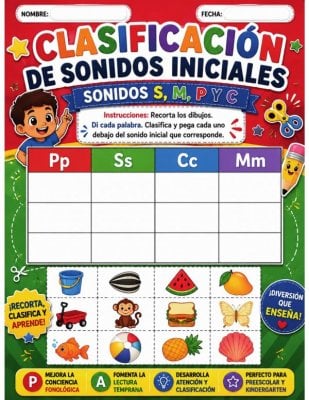 Clasificaci&oacute;n de Sonidos Iniciales: Sand&iacute;a