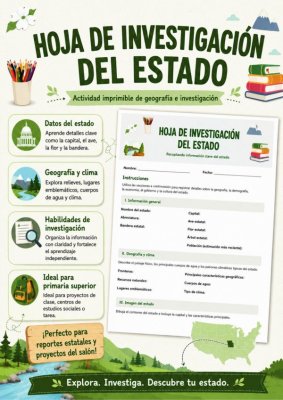 Hoja de investigaci&oacute;n del estado: geograf&iacute;a y datos estatales