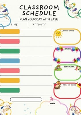 Classroom Schedule Templates: Plan Your Day with Ease