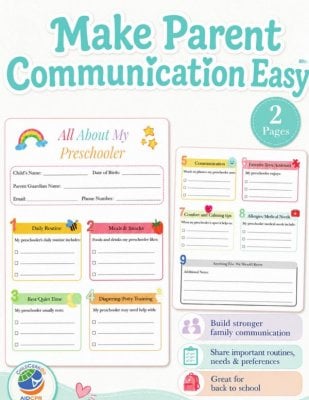 Make Parent Communication Easy: All About My Preschooler