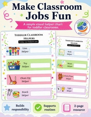 Make Classroom Jobs Fun: Toddler Classroom Helper Chart