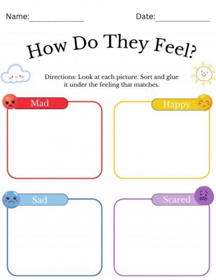 How Do They Feel? Feelings Sorting Worksheet