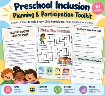 Preschool Inclusion Activities & Teacher Toolkit