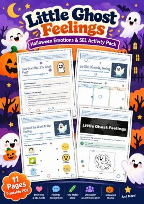 Little Ghost Feelings: Halloween Emotions & SEL Activity Pack