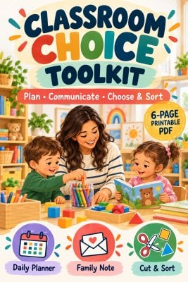 Classroom Choice Toolkit | Daily Planner, Family Note & Sorting Activity