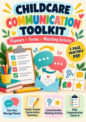 Childcare Communication Toolkit | Planners, Forms & Matching Activity